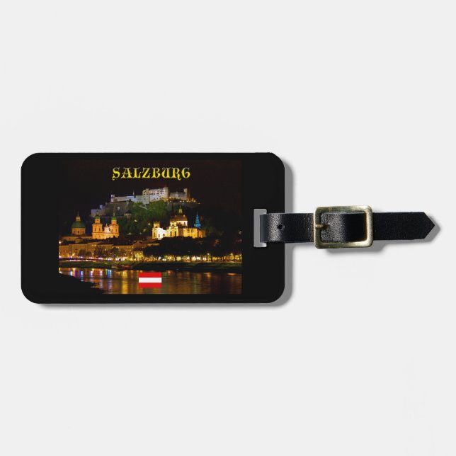 Salzburg Castle Austria - High Quality Pro Foto Gepäckanhänger (Vorderseite horizontal)