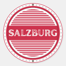 Salzburg City Pride Emblem – Austrian Identity Runder Aufkleber