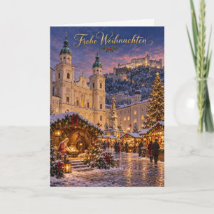 Salzburg Dom und Krippe Frohe Weihnachten