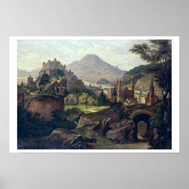 Salzburg mit der Festung Hohensalzburg Poster (Vorne)