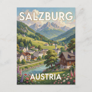 Salzburg Österreich Alpenstadt Landschaft Postkarte