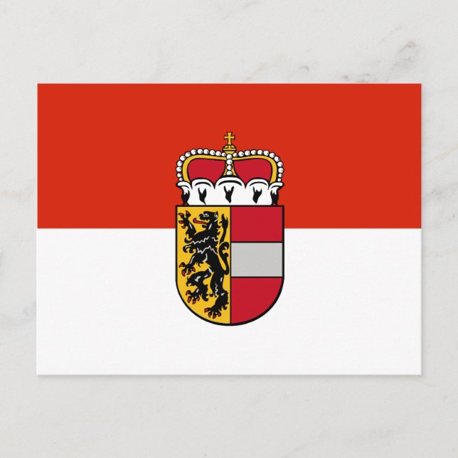 Salzburg, Österreich-Flagge Postkarte (Vorderseite)