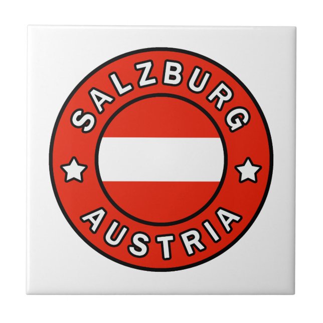 Salzburg Österreich Fliese (Vorderseite)