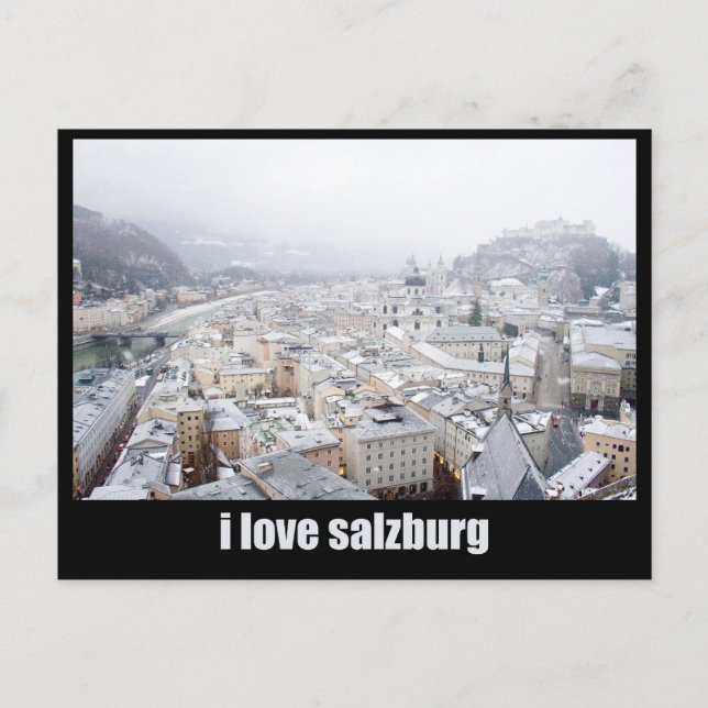 Salzburg (Österreich) Foto, I Liebe Salzburg Postkarte (Vorderseite)