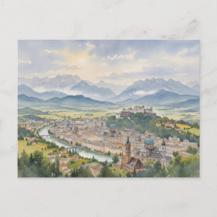 Salzburg Österreich Panoramablick Postkarte