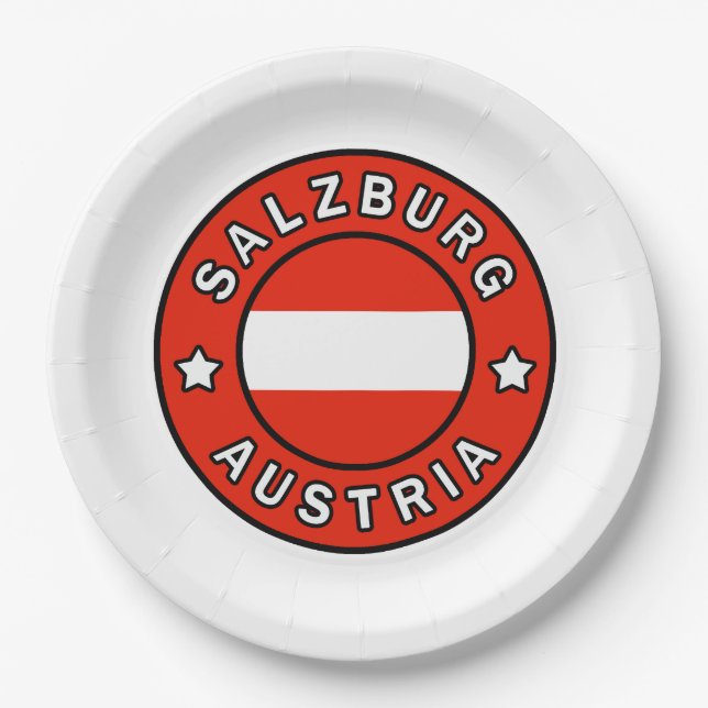 Salzburg Österreich Pappteller (Vorderseite)