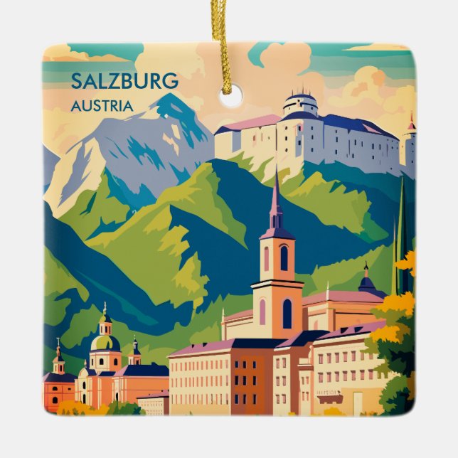 Salzburg Österreich Reisen Keramikornament (Vorderseite)