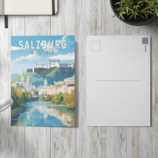 Salzburg Österreich Reisen Kunst Vintag Postkarte