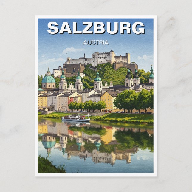 Salzburg Österreich Reisen Postkarte (Vorderseite)