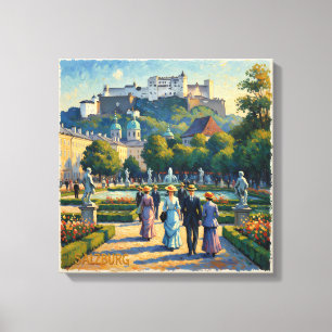Salzburg Österreich Schlossgarten Gespannte Leinwa Leinwanddruck