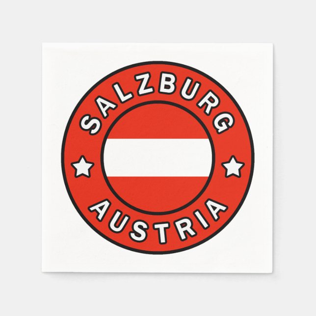 Salzburg Österreich Serviette (Vorderseite)