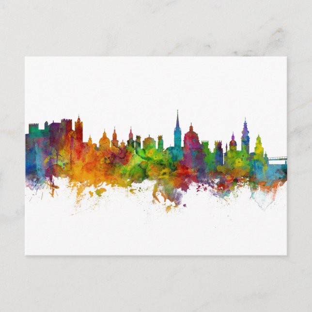 Salzburg Österreich Skyline Postkarte (Vorderseite)