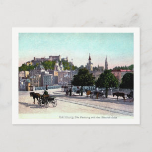 Salzburg, Österreich, Staatsbrücke, 1910 Vintage Postkarte