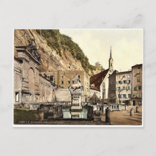 Salzburg, Pferdebecken, Österreich-Ungarn seltene Postkarte