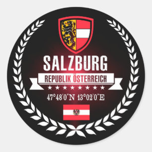 Salzburg Runder Aufkleber