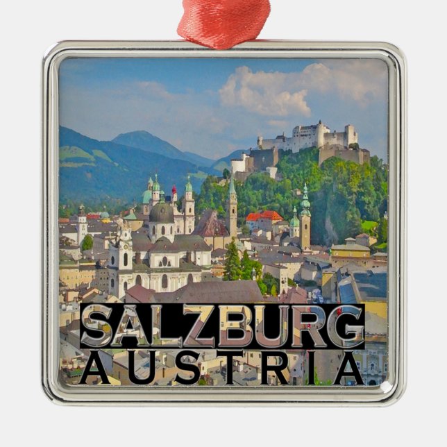 Salzburg Silbernes Ornament (Vorne)