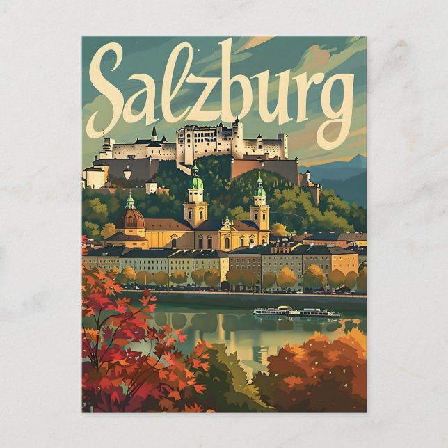 Salzburg Vintag Postkarte (Vorderseite)