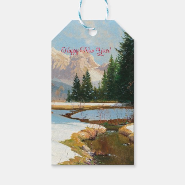 Salzburger Alpen, Winter Geschenkanhänger (Vorderseite)