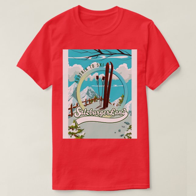 salzburgerland austria zum ski T-Shirt (Design vorne)