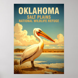 Salzebene von Oklahoma, Nationalreservat für wild  Poster