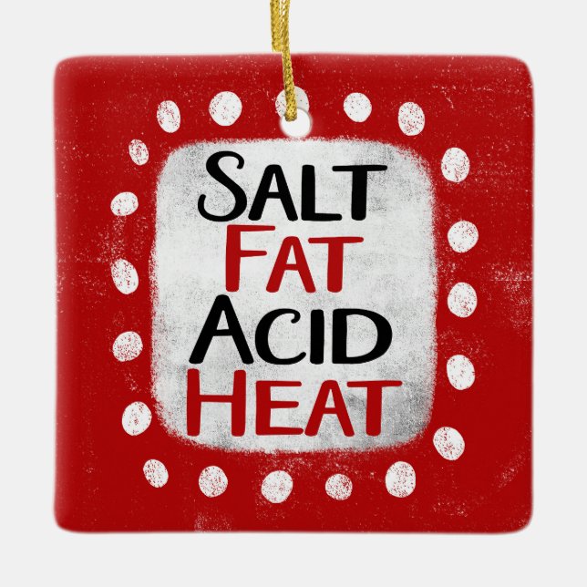 Salzfett-Säure-Heat-Ornament Keramikornament (Vorderseite)