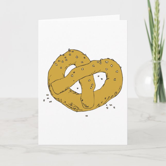 salzhaltiges heißes Brezel Karte (Vorderseite)