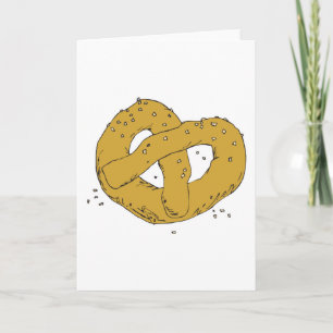 salzige heiße weiche Brezel Karte