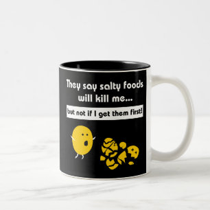 Salzige Imbisse Zweifarbige Tasse