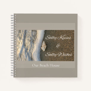Salzige Küsse & Salzige Wünsche Strandhaus Küste Notizbuch