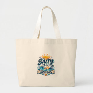 Salzige Luft Sonnige Tage Strand-Tasche Jumbo Stoffbeutel