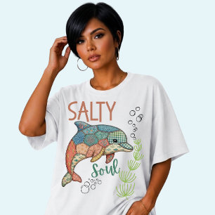Salzige Seele Strandliebhaber Tri-Blend Shirt