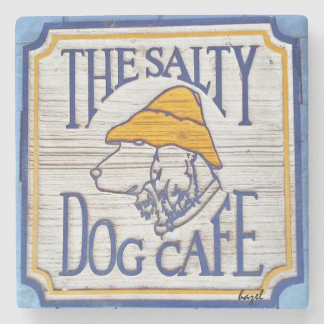 Salziger Hund, Hilton Head Steinuntersetzer (Vorderseite)