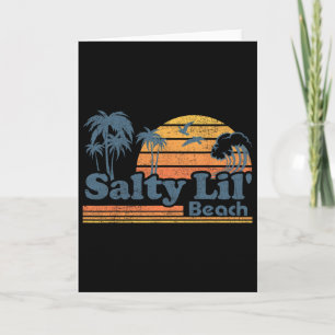 Salziger kleiner Strand Lustiger Sommerurlaub Vint Karte