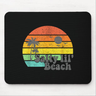 Salziger kleiner Strand Retro-Urlaub Lustiger Somm Mousepad