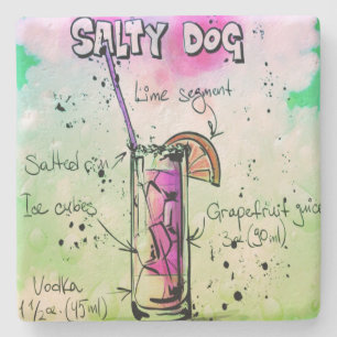 Salziges Hundegetränk-Rezept Steinuntersetzer