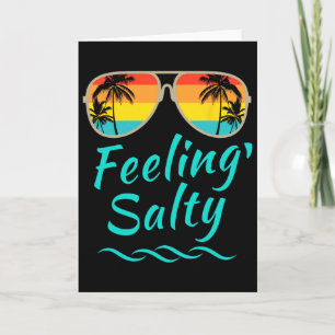 Salziges Insel Urlaub Surfen Palme Retro B Karte