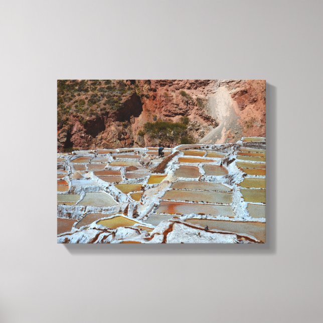 Salzpfannen von Maras, Peru Leinwanddruck (Vorderseite)