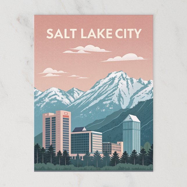 Salzsee Stadt: Majestät und urbaner Charme Postkarte (Von Creator hochgeladen)