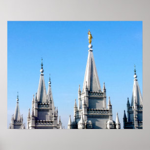 Salzsee-Tempel Angel Moroni LDS Mormon Poster