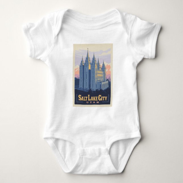 Salzsee-Tempel | Salt Lake City, Utah Baby Strampler (Vorderseite)