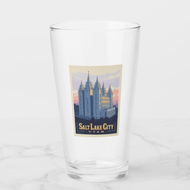 Salzsee-Tempel | Salt Lake City, Utah Glas (Vorderseite)