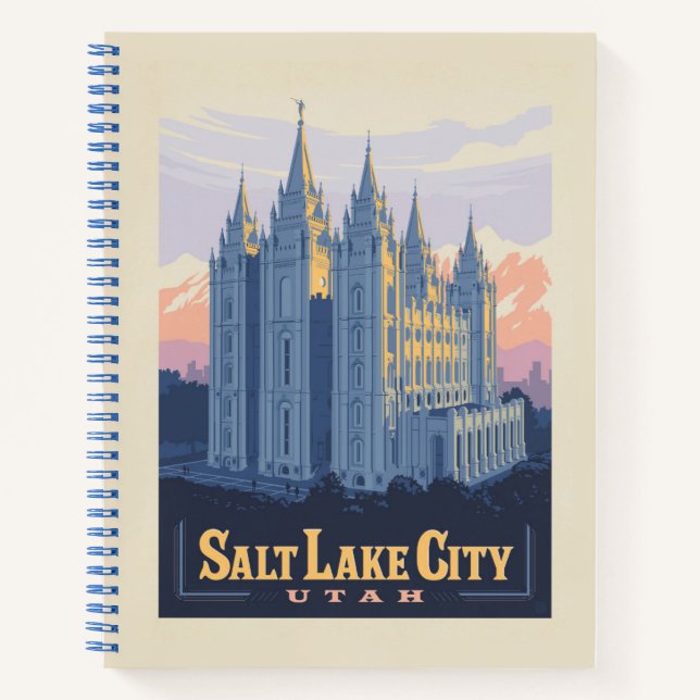 Salzsee-Tempel | Salt Lake City, Utah Notizbuch (Vorderseite)