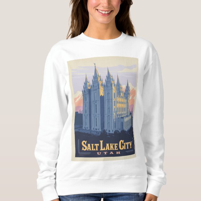 Salzsee-Tempel | Salt Lake City, Utah Sweatshirt (Vorderseite)