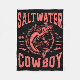 Salzwasser-Cowboy-Angeln Fleecedecke