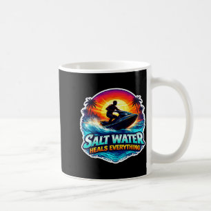 Salzwasser heilt alles Jetski Jet Ski Scooter Kaffeetasse