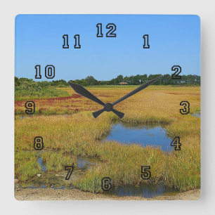 Salzwasser-Marschallee Quadratische Wanduhr