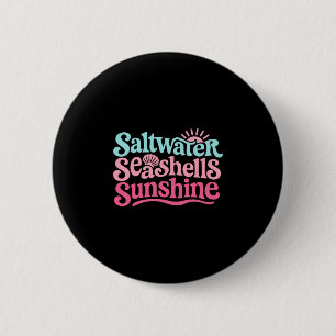 Salzwasser Muscheln Sonnenschein Hawaii Strand Som Button