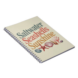Salzwasser Muscheln Sonnenschein Sommer Strand Url Notizblock