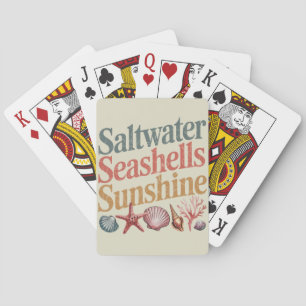 Salzwasser Muscheln Sonnenschein Sommer Strand Url Spielkarten