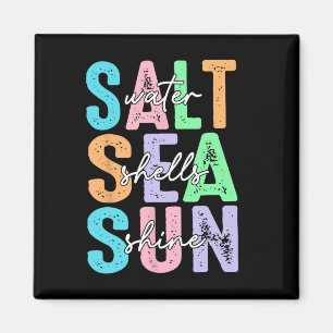 Salzwasser Muscheln Sonnenschein Sommerferien Stra Magnet